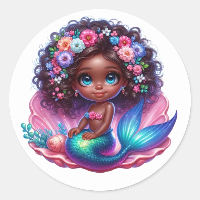Colourful Mermaid Stickers (Front)