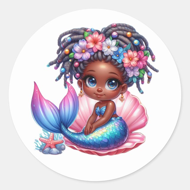 Colourful Mermaid Stickers (Front)