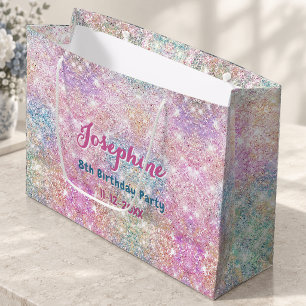 Colourful Mermaid whimsical birthday Large Gift Bag