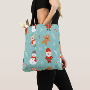 Colourful Merry and Bright Christmas 2023 Family H Tote Bag