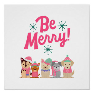 Colourful Merry and Bright Christmas 2023 Family Poster
