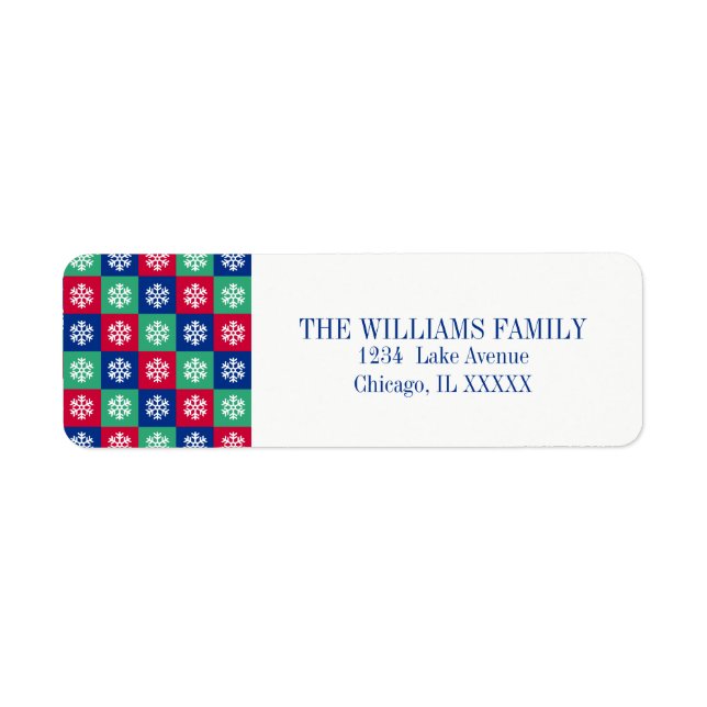 Colourful Merry And Bright Christmas Address (Front)