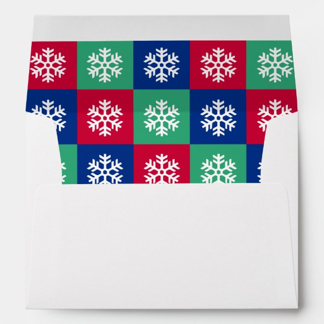 Colourful Merry And Bright Christmas Envelope (Back (Bottom))