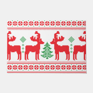 Colourful Merry and Bright Christmas Family Gifts  Doormat