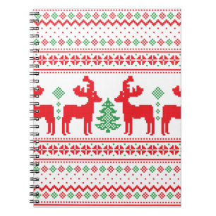 Colourful Merry and Bright Christmas Family Gifts Notebook