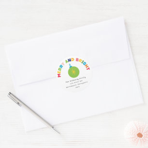 Colourful Merry and Bright Envelope Seals