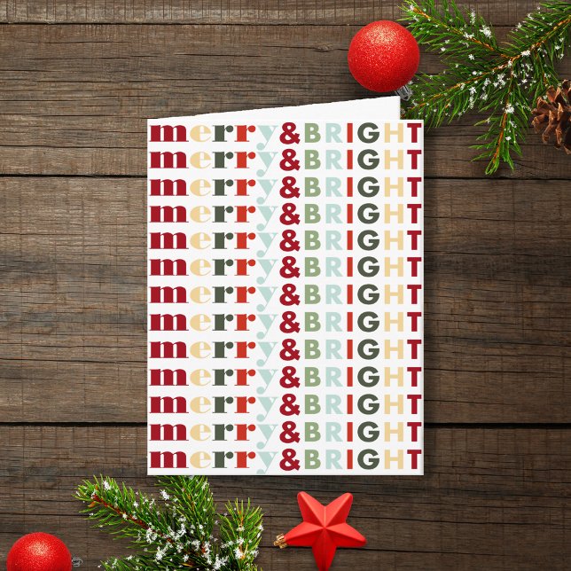 Colourful Merry & Bright Christmas Card (Creator Uploaded)