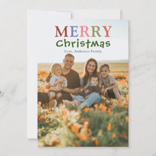 Colourful Merry Christmas Holiday Card