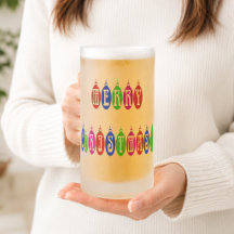 Colourful Merry Christmas Ornament Font