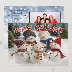Colourful Merry Christmas Text wraps behind Snowme Card