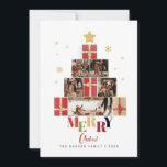 Colourful Merry Christmas Tree Family Collage Holiday Card<br><div class="desc">A colourful Merry Christmas card keepsake design features a Christmas tree photo collage that will delight family & friends this joyous HOliday season.</div>