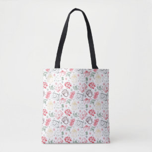 Colourful Merry christmas  vintage style pattern Tote Bag