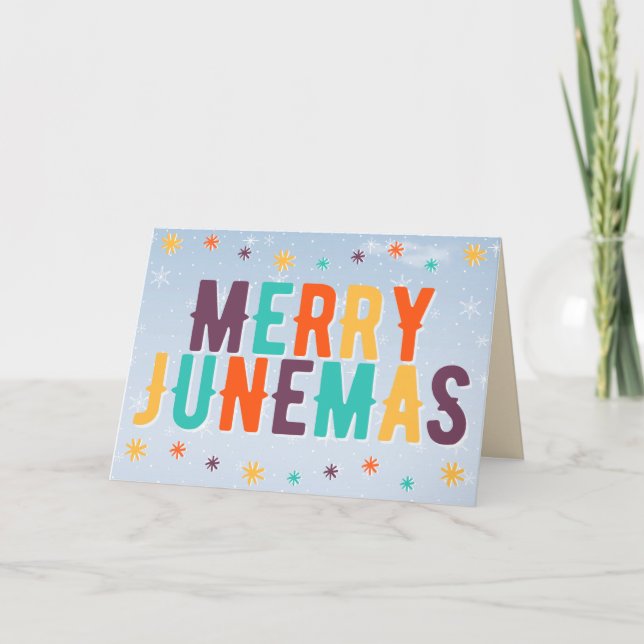 Colourful Merry Junemas Card (Front)