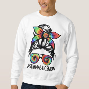 Colourful Messy Bun Gymnastics Mum Gymnast Women ( Sweatshirt