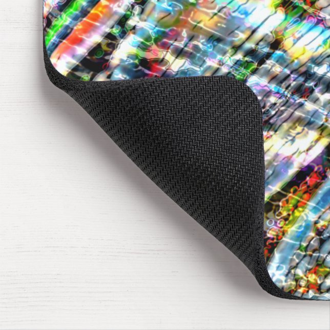 Colourful messy with patches of vibrant colours mouse mat (Corner)