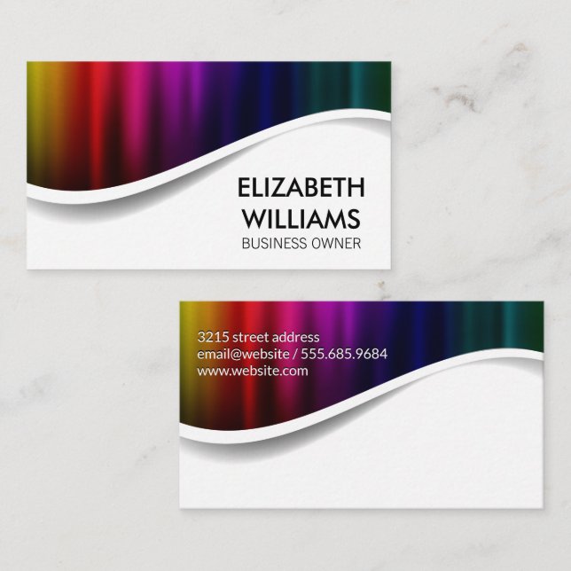 Colourful Metallic Background Business Card (Front/Back)