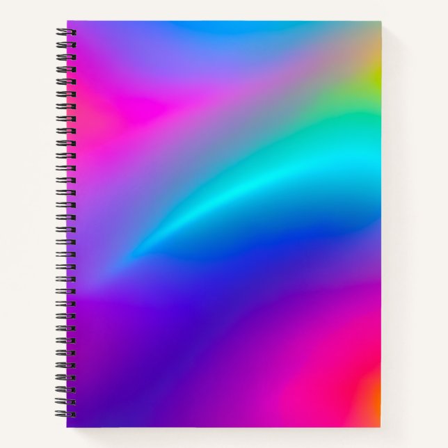 Colourful Metallic Foil Art Spiral Notebook (Front)