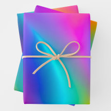 Colourful Metallic Foil Art Wrapping Paper Sheets