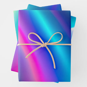 Colourful Metallic Foil Art Wrapping Paper Sheets