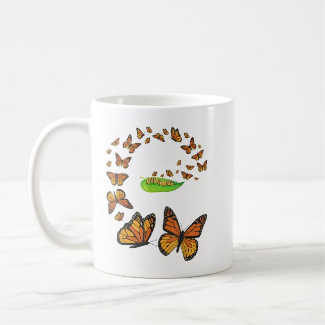Colourful Metamorphosis - Butterfly Lover Butterfl Coffee Mug (Left)