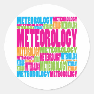 Colourful Meteorology Classic Round Sticker