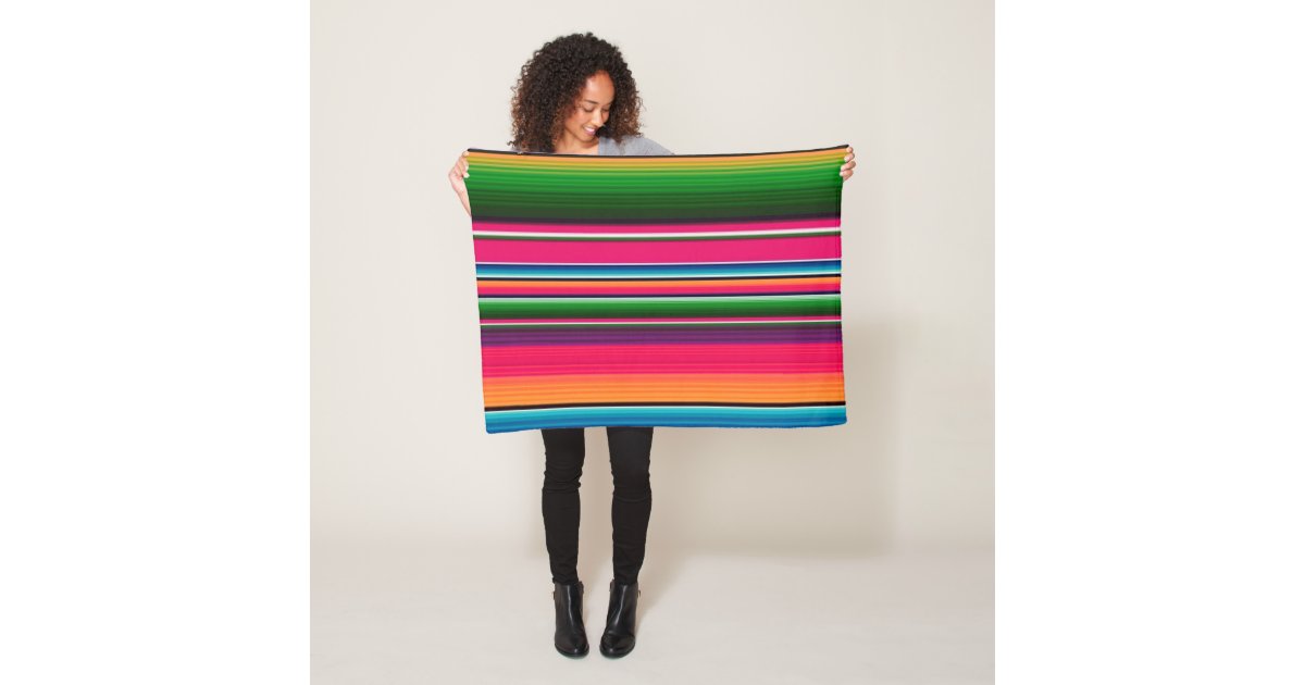 Colourful Mexican Blanket Rainbow Spanish Blanket Zazzle.co.uk