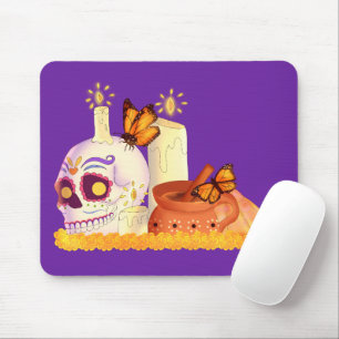 Colourful Mexican Day Of The Dead Sugar Skull  Mouse Mat