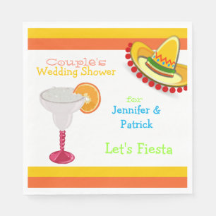 Colourful Mexican Fiesta Couple's Wedding Shower Napkin