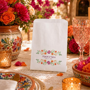 Colourful Mexican Fiesta Floral Wedding Favour Bags