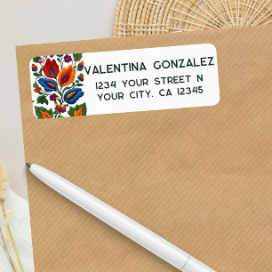 Colourful Mexican Fiesta Folk Art Floral Embroider