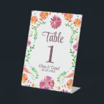Colourful Mexican Fiesta Wedding Table Number  Pedestal Sign<br><div class="desc">Guide your guests with style using our "Colourful Mexican Fiesta Wedding Table Number Pedestal Sign." These vibrant signs feature a clean white background adorned with a colourful and festive design inspired by a Mexican fiesta. Perfect for displaying table numbers or names, these pedestal signs add a touch of joyous charm...</div>