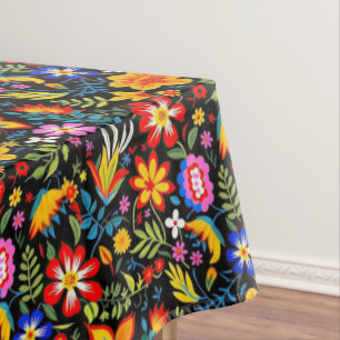 Colourful Mexican Floral Fiesta Pattern Tablecloth
