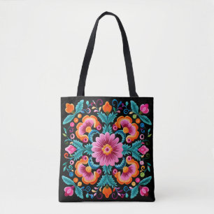 Colourful Mexican Floral Fiesta Tote Bag
