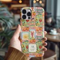 Colourful Mexican Patchwork Print Monogram