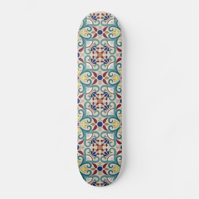 Colourful Mexican Pattern Skateboard (Front)