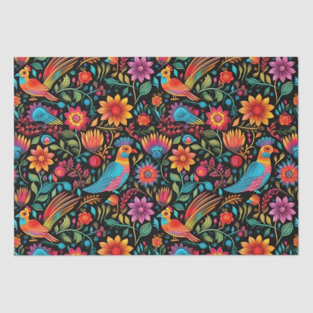 Colourful Mexican pattern Tissue Paper (Front)
