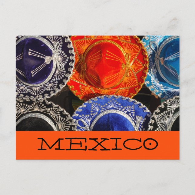 Colourful Mexican sombreros Postcard (Front)