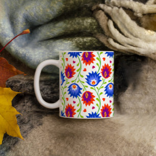 Colourful Mexican Style Floral Pattern Elegant Bol Coffee Mug