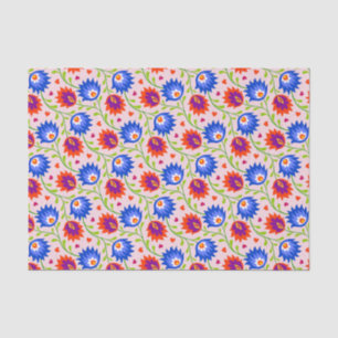 Colourful Mexican Style Floral Pattern Elegant Bol Tissue Paper