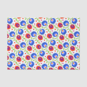 Colourful Mexican Style Floral Pattern Elegant Bol Tissue Paper