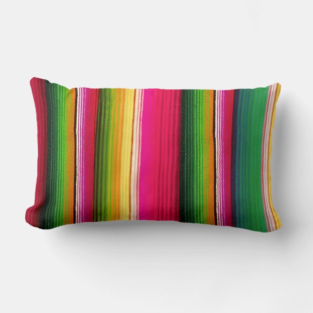 colourful mexican style lumbar cushion (Front)