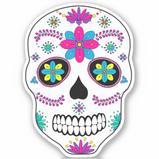Colourful Mexican Sugar Skull (Front)