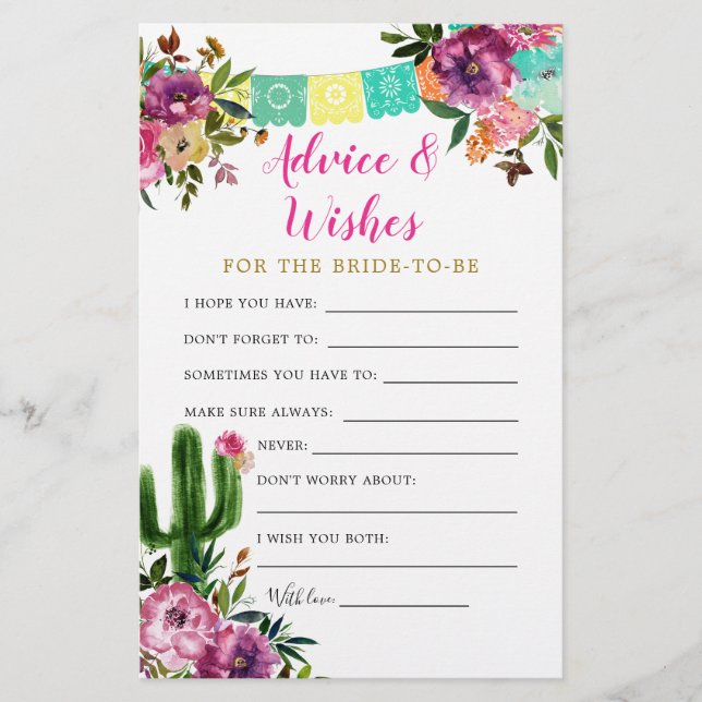 Colourful Mexican Taco bout Love Advice & Wishes (Front)