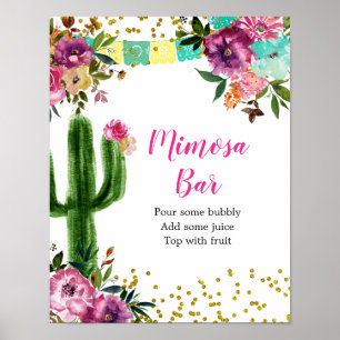 Colourful Mexican Taco bout Love Mimosa Bar Sign