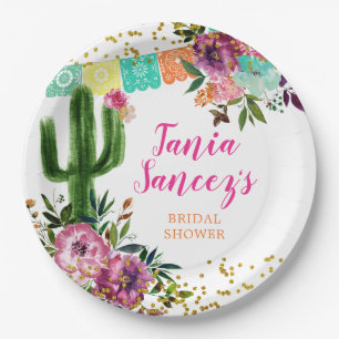 Colourful Mexican Taco bout Love Paper Plate