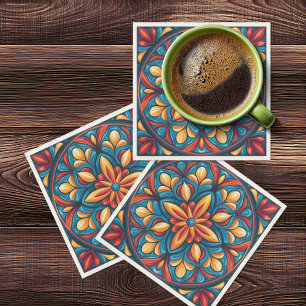 Colourful Mexican Talavera Fiesta Napkin