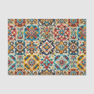 Colourful Mexican Tiles Tissue Paper