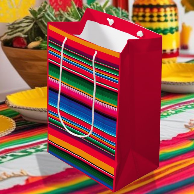 Colourful Mexican Traditional Serape Medium Gift Bag (Creator Uploaded)