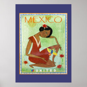 Colourful Mexican Travel Poster
