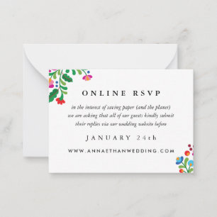 Colourful Mexican Wedding Online RSVP Card